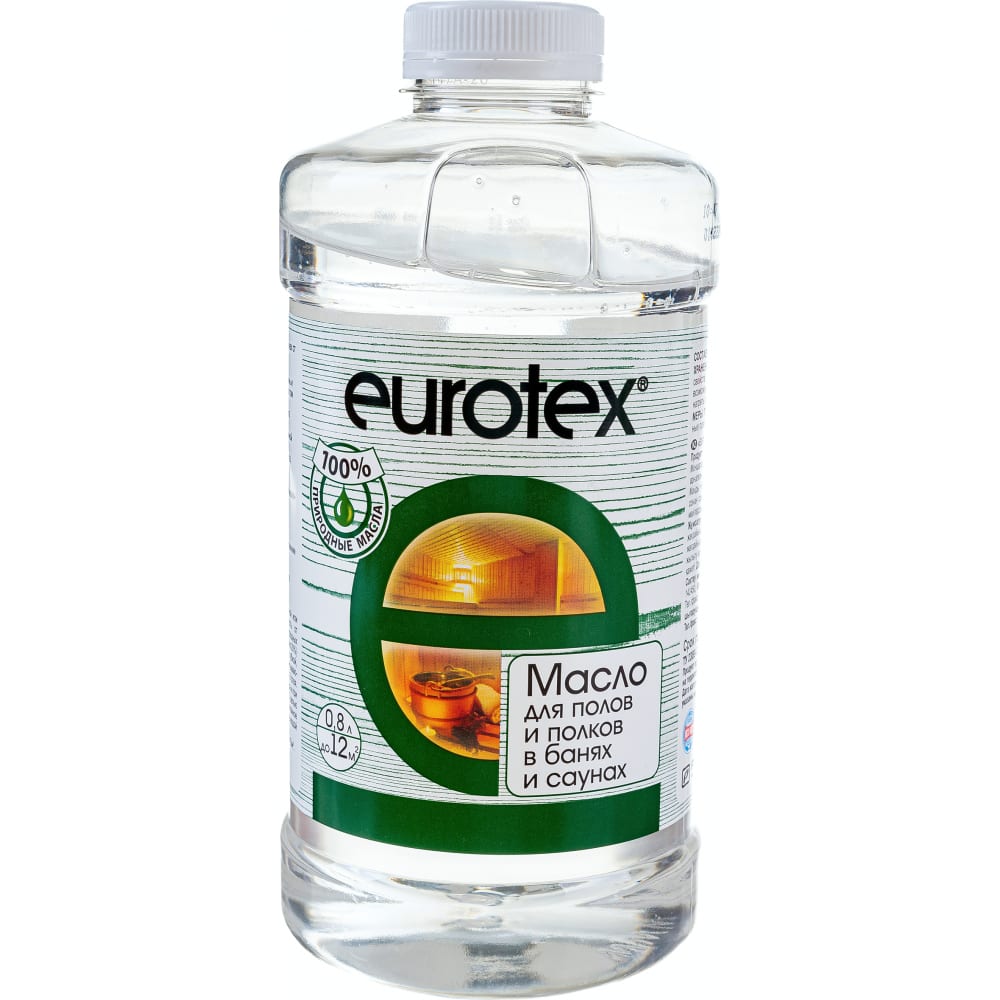Масло для полов и полков в банях и саунах Eurotex масло для защиты полков в саунах и банях molecules