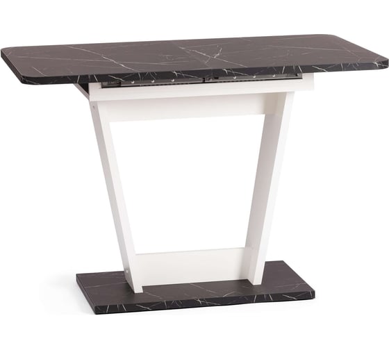 Изображение товара Стол раскладной Tetchair Fox ЛДСП, 68.6x110-145x75 см, мрамор черный/белый 21177