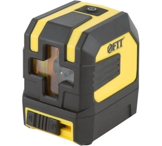 Изображение товара Лазерный самоуспокаивающийся уровень FIT красные лучи, крест, диапазон 15 м, без треноги, чехол 18630