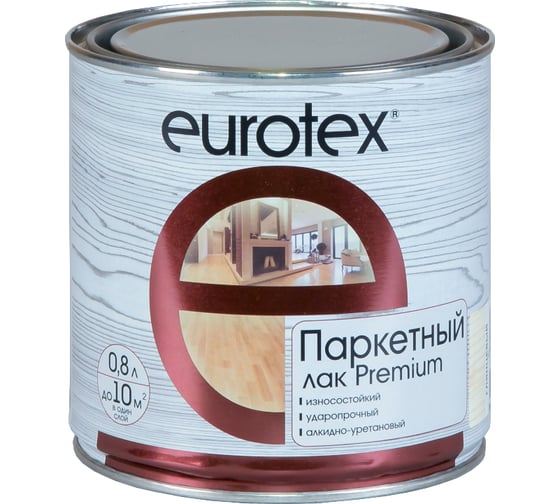 Изображение товара Паркетный лак Eurotex Premium полуматовый 0.8 л 6 15864