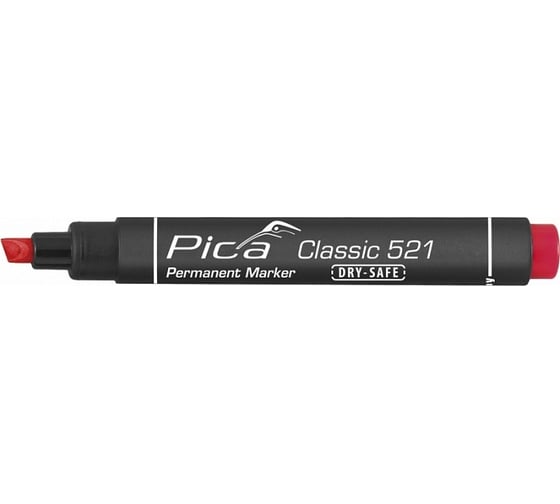 Изображение товара Маркер перманентный PICA красный Classic Dry Safe 521/40