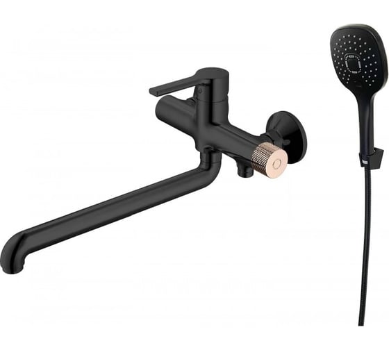 Изображение товара Смеситель для ванны Zollen WAREN излив 350 мм, картридж 35 мм, с аксессуарами WA62615541 467599