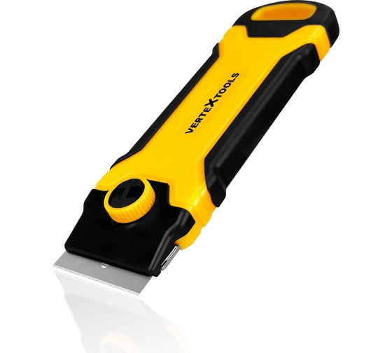 Изображение товара Скребок vertextools универсальный profi механизм быстрой замены, tpr/abs, комплект 5 лезвия 0029-18-5