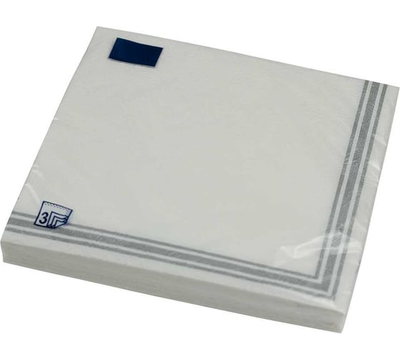 Изображение товара Бумажные салфетки EUROHOUSE 33x33 см, 3-слойные, Рамка Серебряная Барокко 16 шт 57035