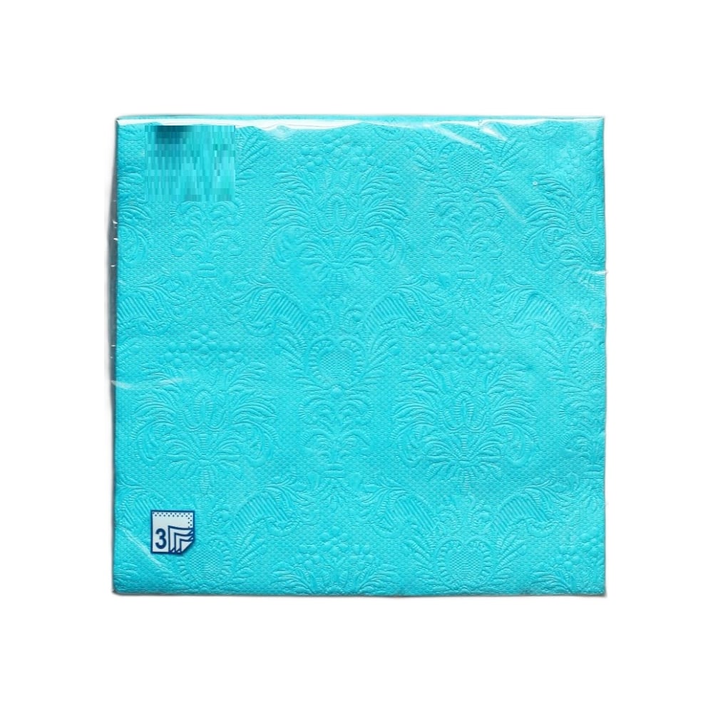 Изображение товара Бумажные салфетки EUROHOUSE 33x33 см 3 слоя голубые 16 шт