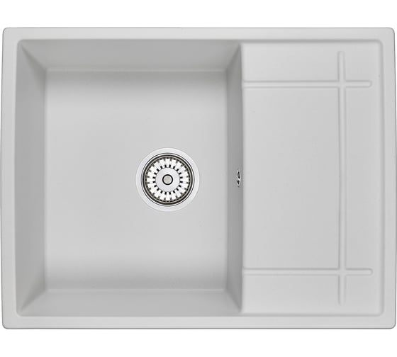 Изображение товара Кухонная кварцевая мойка GRANULA GR-6501 арктик