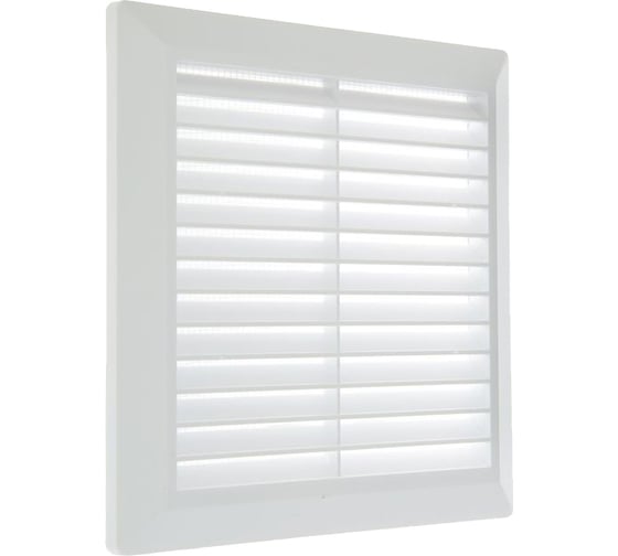 Изображение товара Разъемная решетка с москитной сеткой TDM ELECTRIC наклонные жалюзи 203х203 мм белая SQ1807-0022