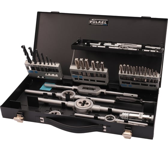 Изображение товара Набор метчиков и плашек VOLKEL M3-M12 HSS-G 45пр V49101