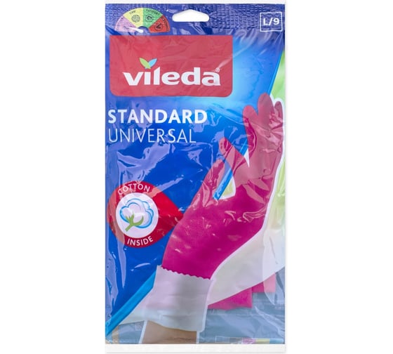 Изображение товара Перчатки Vileda универсал стандарт l 167381
