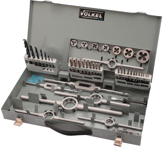 Изображение товара Набор метчиков и плашек VOLKEL M3-M12 HSS-G 44 предмета V49111