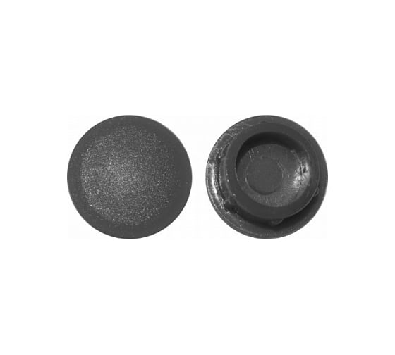 Изображение товара Заглушка под отверстие КРЕП-КОМП 12миллиметр, ТЁМ. СЕРЫЙ 1000шт зпр12 тем.сер