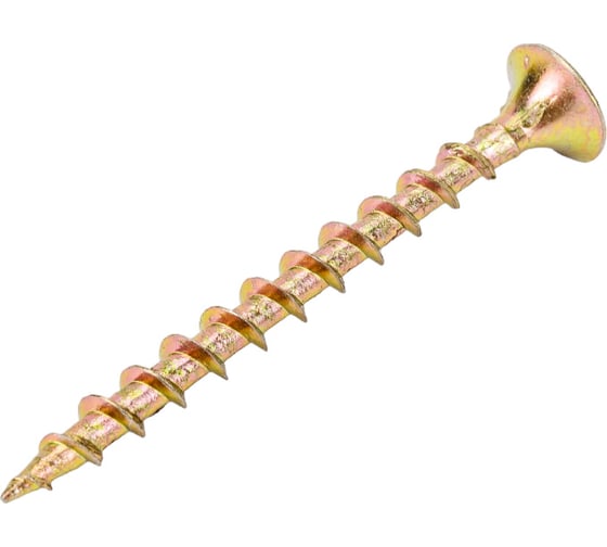 Изображение товара Саморез КРЕП-КОМП жёлтый цинк PH-2, по дереву 3,5х41 500шт ждп4135ф