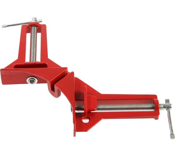 Изображение товара Угловая струбцина ТУНДРА 90°, винтовой зажим, алюминиевая, 75 мм 7116042