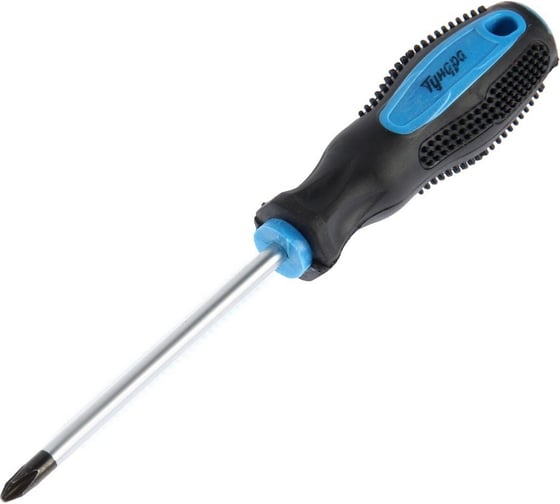 Изображение товара Крестовая отвертка ТУНДРА сатин, магнит, двухкомпонентная рукоятка, PH2x100 мм 1858810