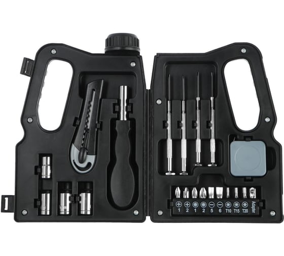 Изображение товара Набор инструментов ТУНДРА подарочный пластиковый кейс Канистра, 21 предмет 4506458