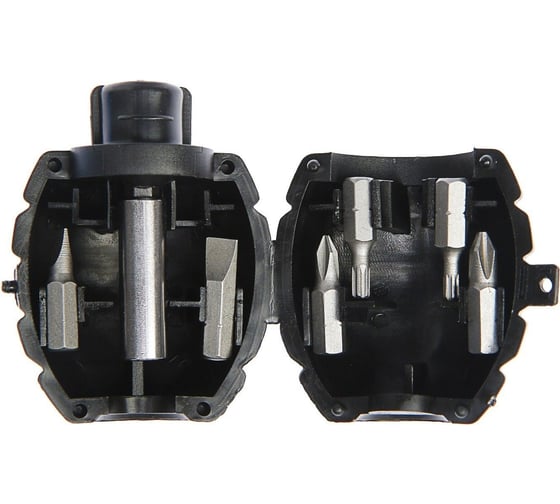 Изображение товара Отвертка с набором бит ТУНДРА Граната, 7 предметов 749293