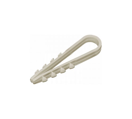 Изображение товара Дюбель хомут КРЕП-КОМП для крепления кабеля, цвет-белый 11х18 100шт дх1118