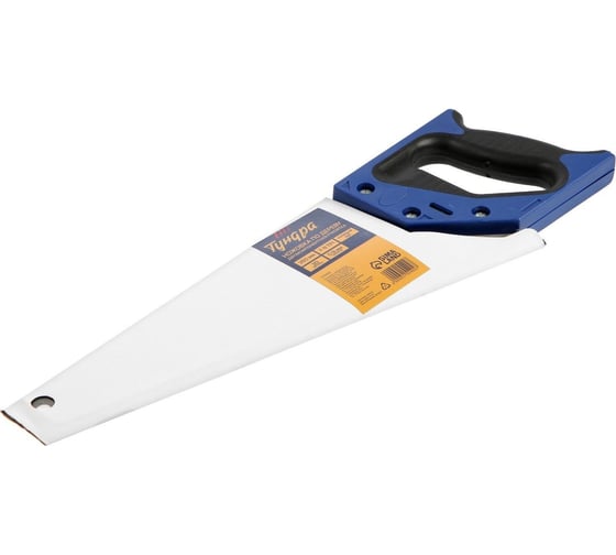 Изображение товара Ножовка по дереву ТУНДРА двухкомпонентная рукоятка, 3D заточка, каленый зуб, 7-8 TPI, 350 мм 5155402