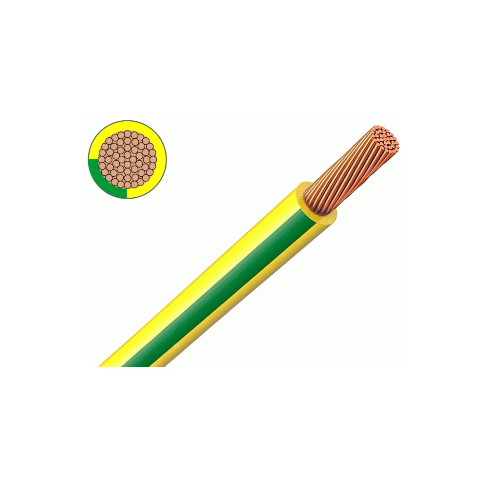 Изображение товара Провод iTOK ПуГВнг(А)-LS 1x4,0 мм² желто-зеленый 100 м ГОСТ