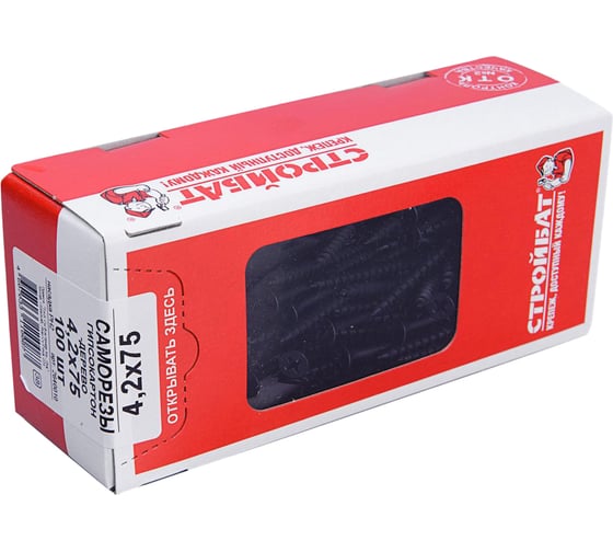 Изображение товара Саморез гипсокартон-дерево Стройбат 4.2x75 мм 100 шт. 2640010 0 74991