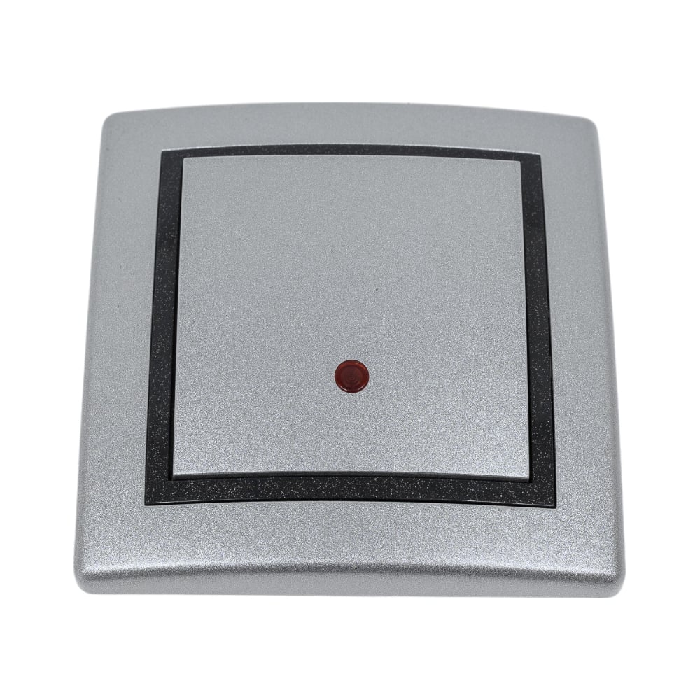 Изображение товара Выключатель 1-клавишный Aling-conel PRESTIGE IP20 серебро-графит 250V 10A