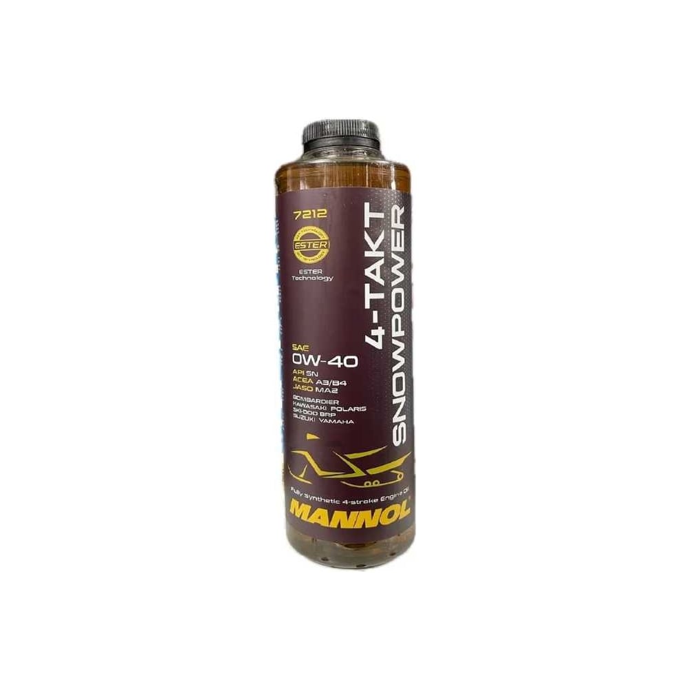 Изображение товара Синтетическое масло для снегоходов MANNOL 4-TAKT SNOWPOWER 0W40 0.95 л
