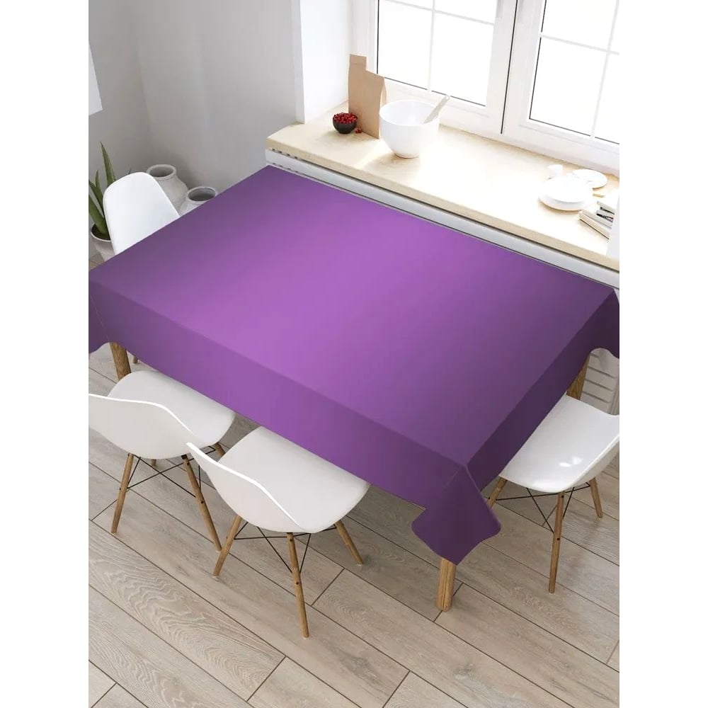 Изображение товара Скатерть прямоугольная из сатена JOYARTY фиолетовый блеск 120x145
