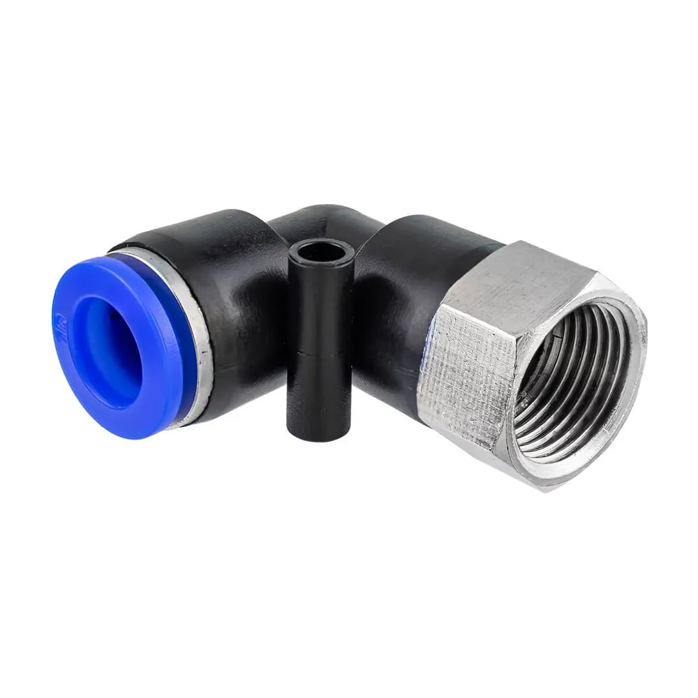 Изображение товара Угловой фитинг для пластиковых трубок ROCKFORCE RF-SPLF08-04(2320) 8 мм 1/2F