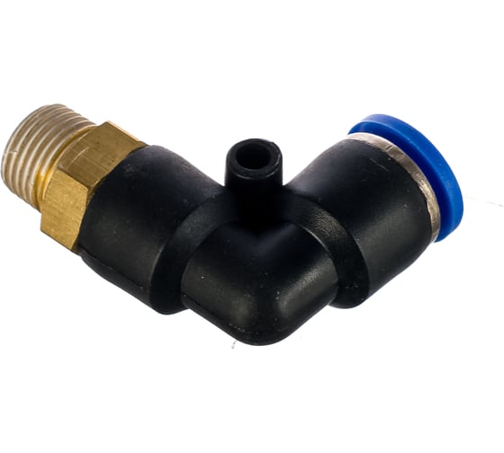 Изображение товара Фитинг угловой для пластиковых трубок (6мм; 1/8М) ROCKFORCE RF-SPL06-01(2247)