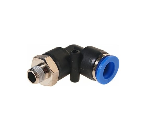 Изображение товара Фитинг угловой для пластиковых трубок (10 мм; 1/8М) ROCKFORCE RF-SPL10-01(2306)