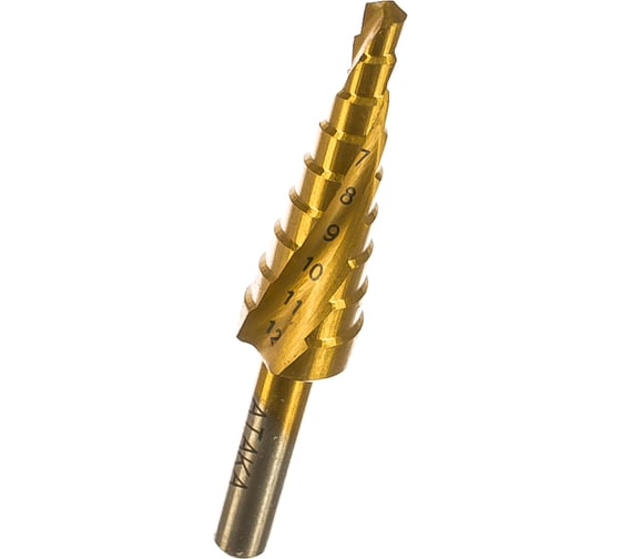 Изображение товара Сверло ступенчатое по металлу (9 ступеней; 4-12 мм) Атака 8089950