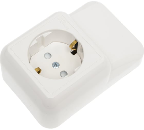 Изображение товара Розетка Systeme Electric 1-м ОП Прима 16А 250В надплинтусная, с заземлением, защитные шторки RA16-003-2M-B