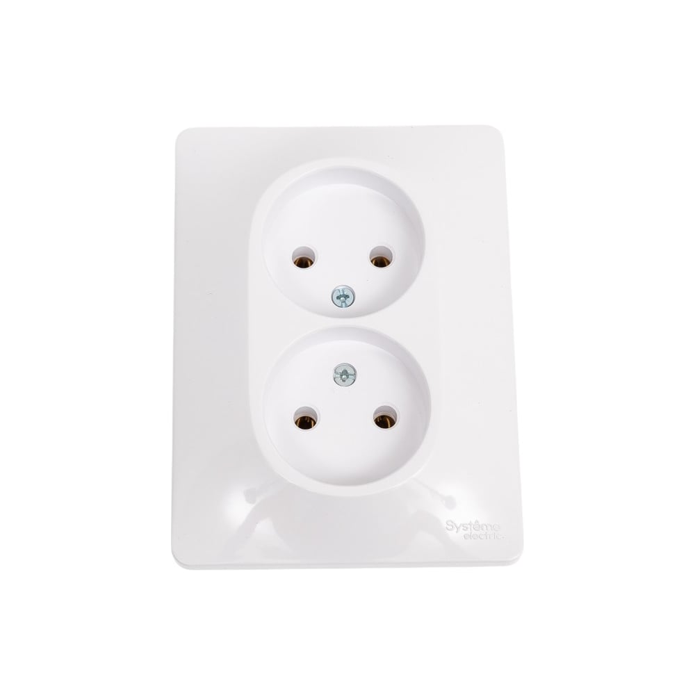 Изображение товара Розетка Systeme Electric GLOSSA без заземления 2 гнезда IP20 белая