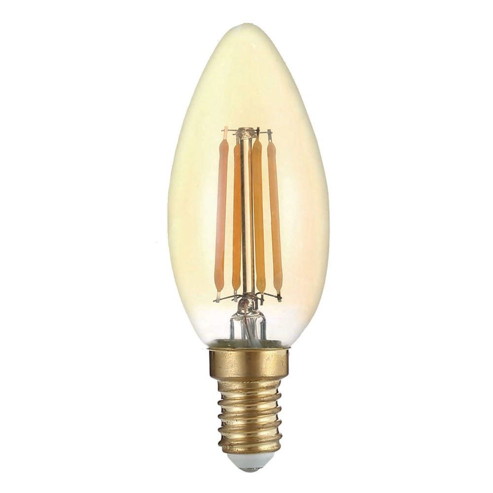 фото Светодиодная лампа thomson led filament candle 5w 515lm e14 2400k gold th-b2113