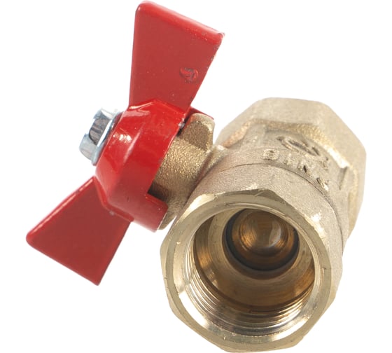 Изображение товара Кран шаровой ГАЛЛОП ПРАКТИК 130 15 Ру16 м/м бабочка, латунь 103252 107-4990