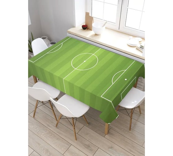 Изображение товара Скатерть прямоугольная из сатена JOYARTY Футбольное поле tc_6952_120x145