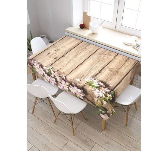 Изображение товара Скатерть JoyArty Цветущая ветка, прямоугольная, из сатена tc_20393_120x145