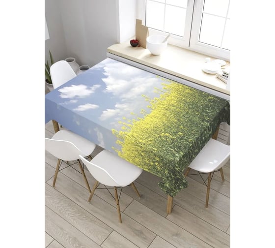 Изображение товара Скатерть JoyArty Цветущий рапс, прямоугольная, из сатена tc_32799_120x145