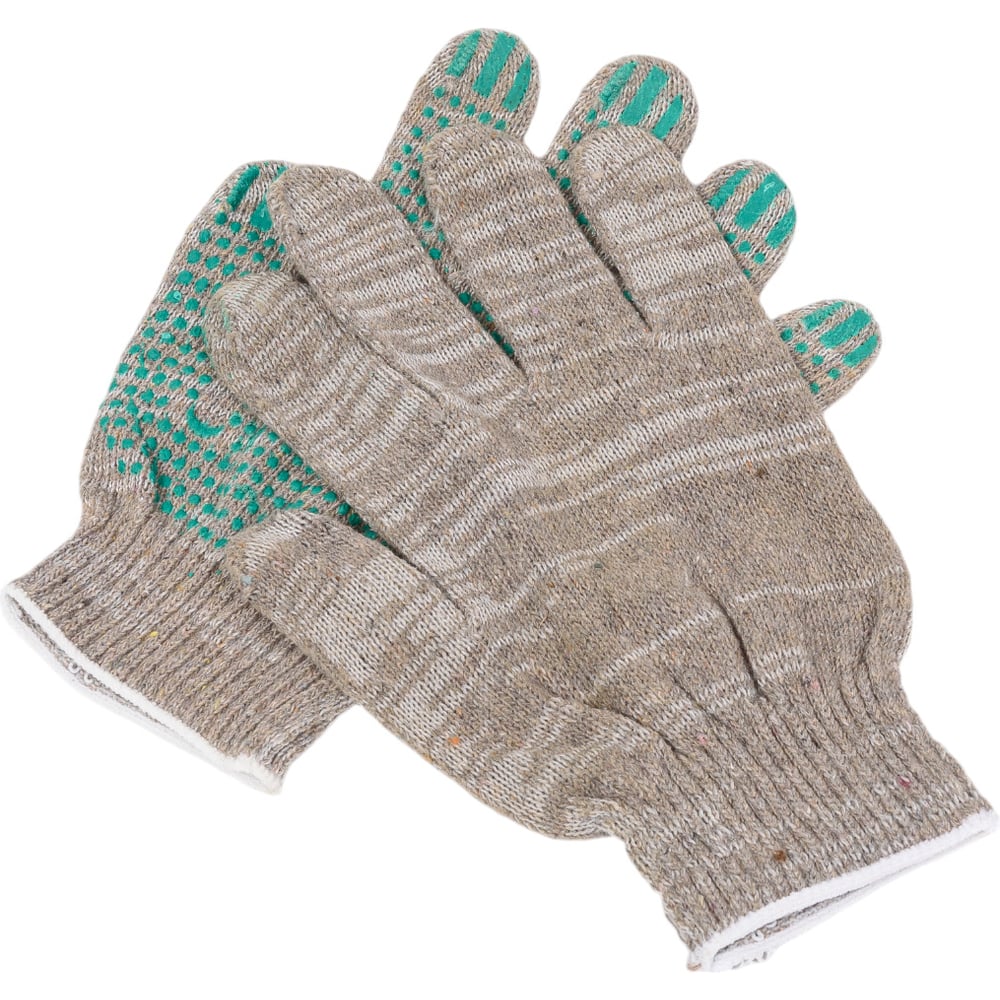 Изображение товара Перчатки х/б Спец с ПВХ, точка, серый, ЛЮКС, 10 класс, 1 пара (подвес, хедер) И-8034-И/1ПХ