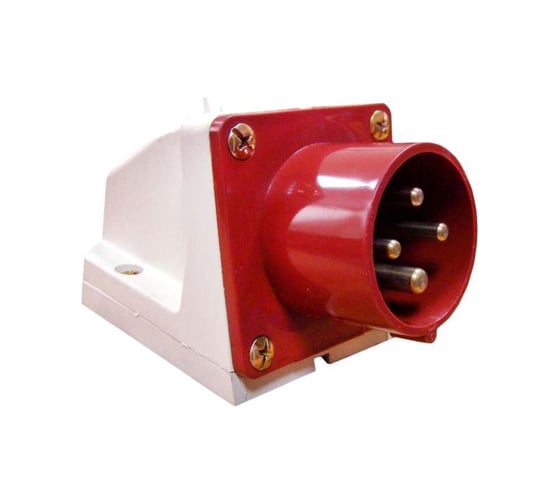 Изображение товара Стационарная вилка EKF PROxima 524, 3Р+РЕ, 32А, 380В, IP44 ps-524-32-380