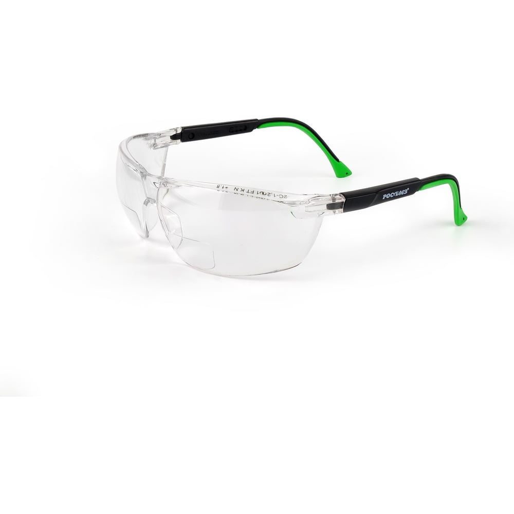 Изображение товара Защитные очки открытые РОСОМЗ О78 абсолют plus strongglass 2c-1,2 рс прозрачные бифокальные
