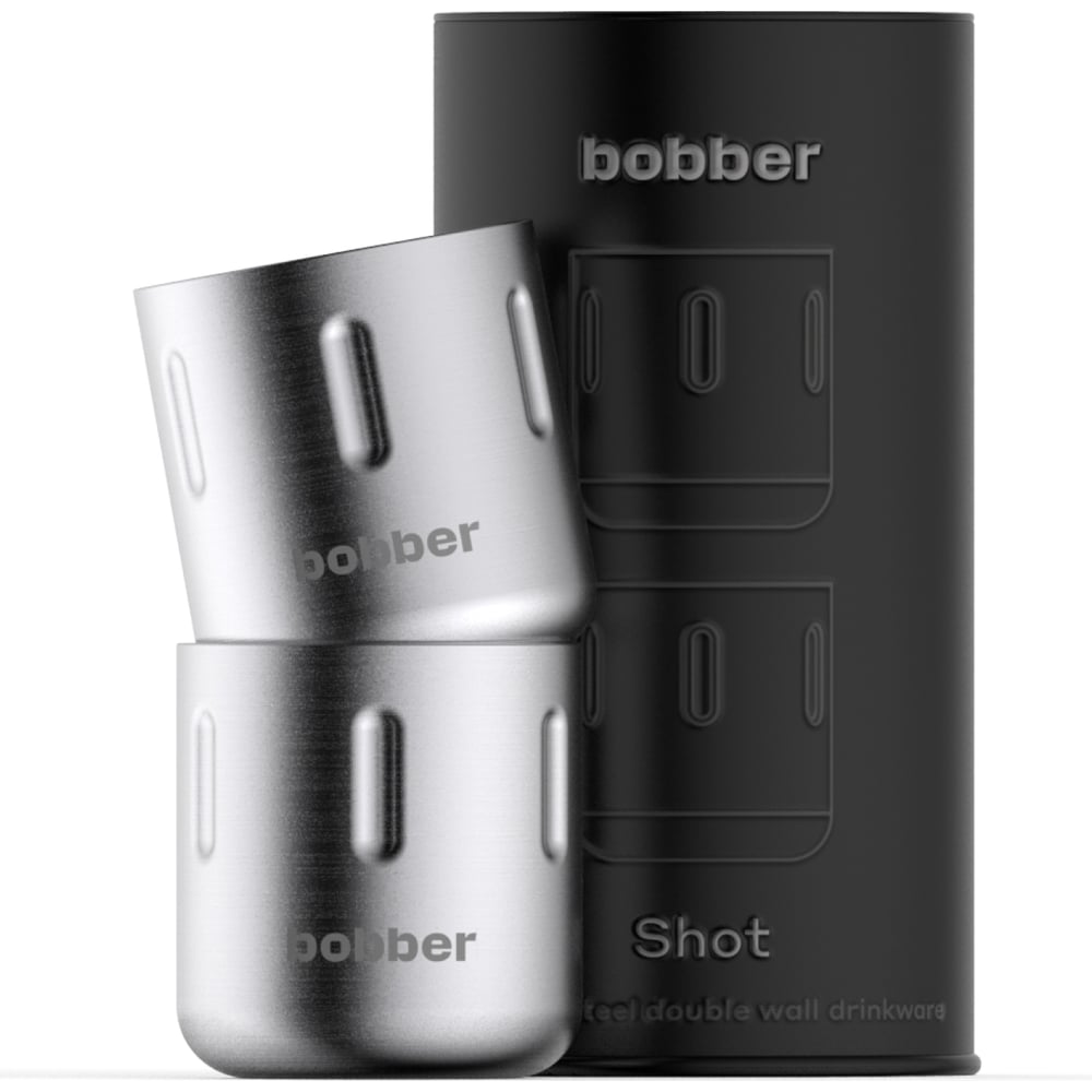 Изображение товара Питьевая термокружка из нержавеющей стали BOBBER 0.1 л, матовая, набор из 2 шт