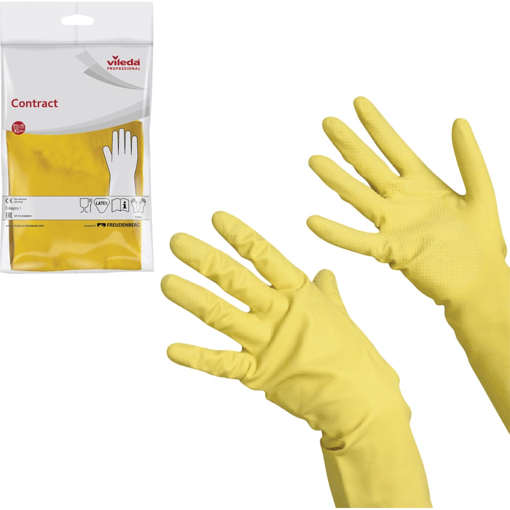 Хозяйственные перчатки Vileda Professional перчатки хозяйственные винил одноразовые неопудренные s 100 шт 8787