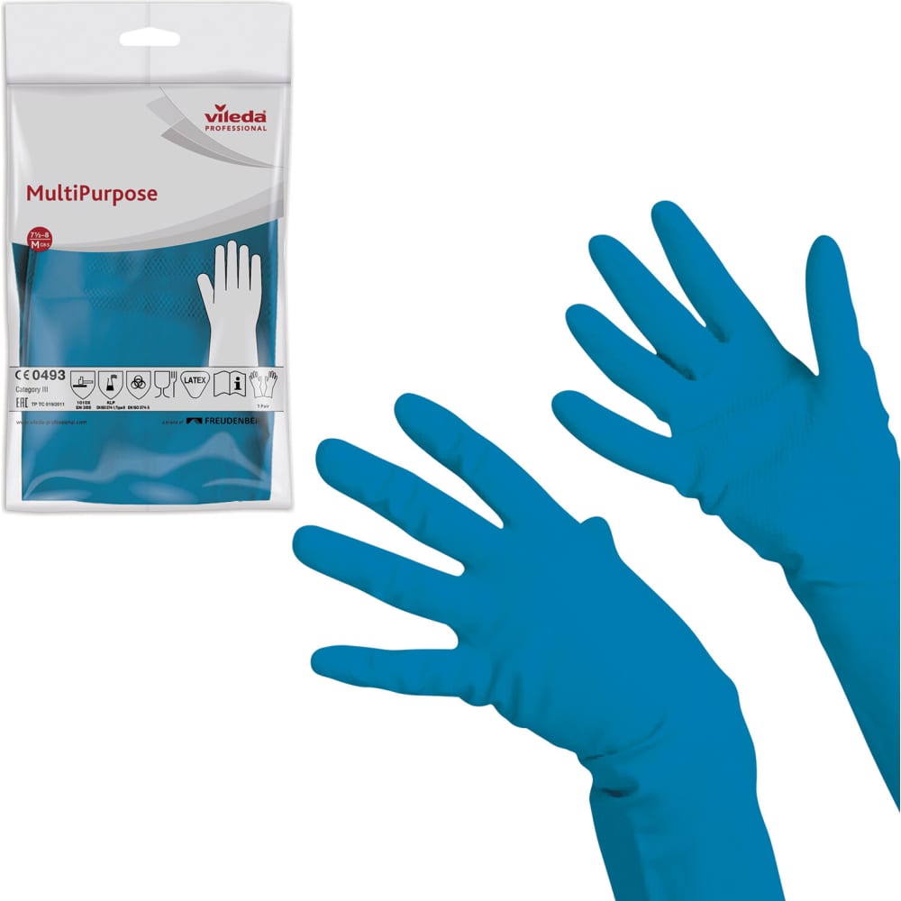 Хозяйственные перчатки Vileda Professional перчатки хозяйственные резина хлопковое напыление l grifon color 303 503