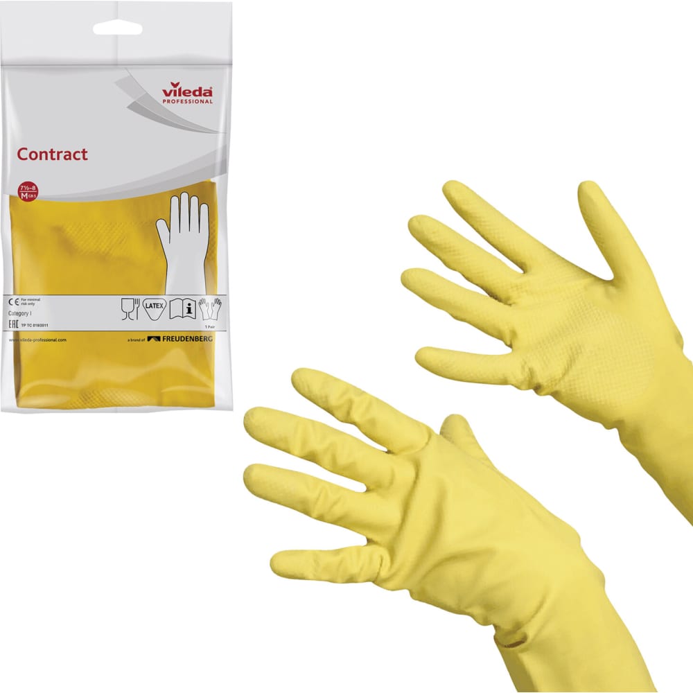Хозяйственные перчатки Vileda Professional перчатки хозяйственные винил одноразовые неопудренные s 100 шт 8787