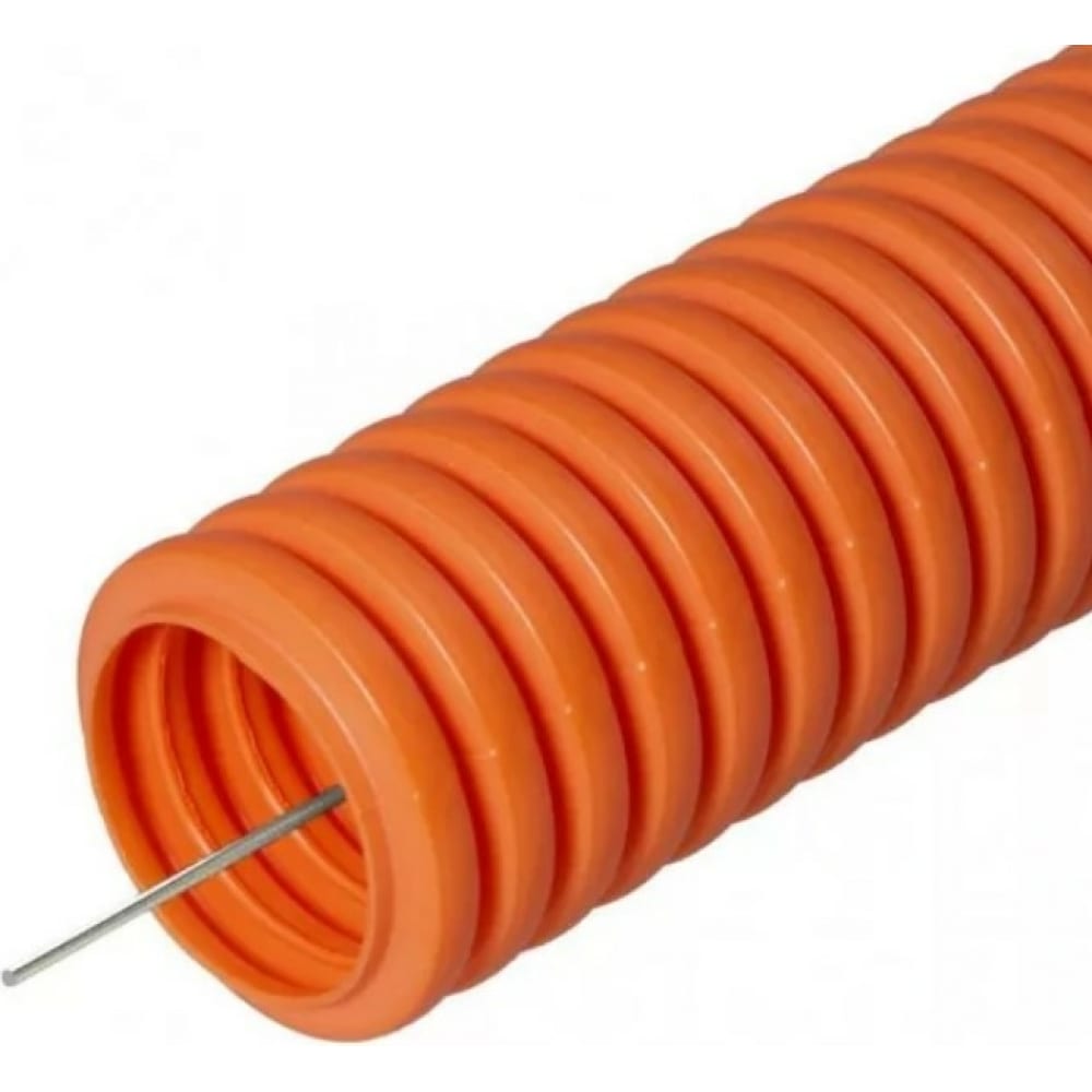 фото Гофрированная труба ekf пнд plast с зондом d25мм 75м. оранжевая proxima sqtpnd-25-o