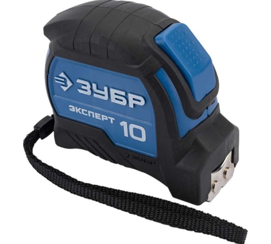 Изображение товара Рулетка Зубр ЭКСПЕРТ, двухкомпонентный корпус, автостоп, 10м/25мм 34057-10-25_z02