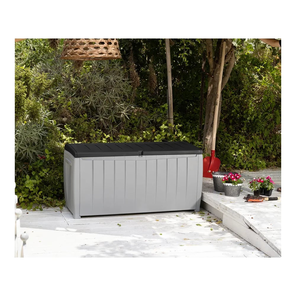 Изображение товара Ящик для хранения Keter NOVEL 340л серого цвета надежный пластиковый контейнер