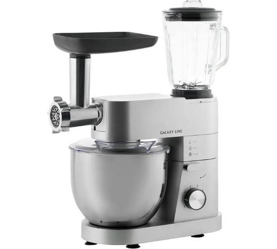 Изображение товара Кухонная машина Galaxy Line GL 2310, 1600 Вт, чаша из нержавеющей стали 5,5 л, блендер 1,5 л, мясорубка 7020523100