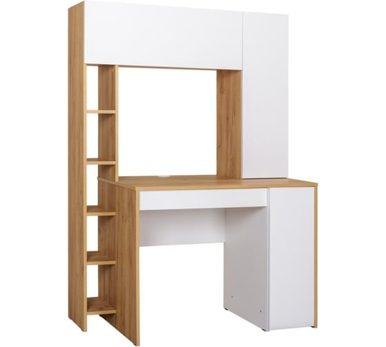 Изображение товара Компьютерный стол Моби комфорт 12.71 дуб золотой craft белая аляска 415710